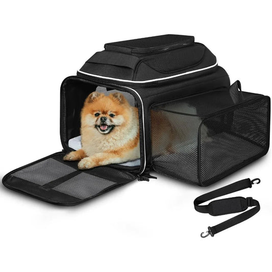 XMSJ Airline Approved Top and Side Expandable Cat Carrier