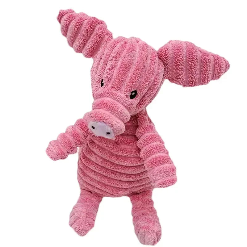 Plush Dog Toy Squeaky Bite Resistant Corduroy For All Dogs