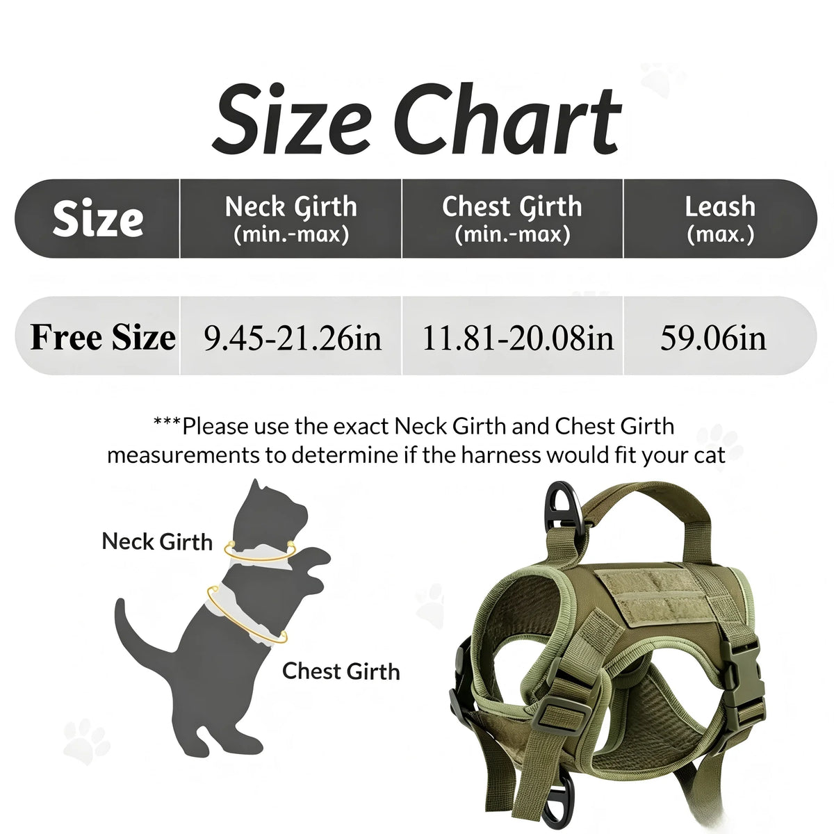 Petavel Adjustable Tactical Cat Harness With Leash And Handle