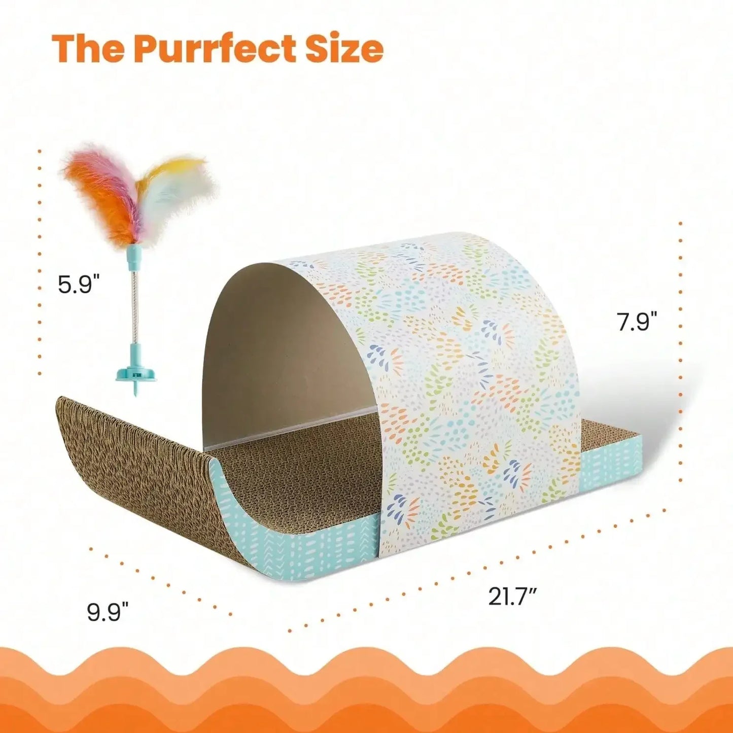 Detachable Cat Tunnel Toy With Scratching Board And Feather