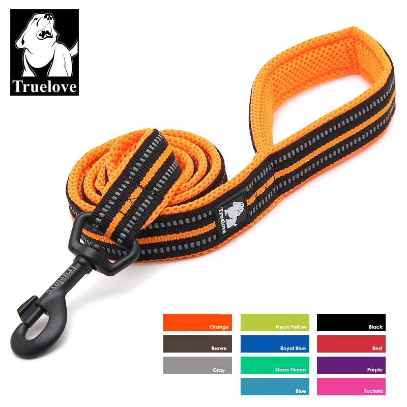 TRUELOVE Soft Pet Leash Reflective Nylon Mesh Padded For Pets