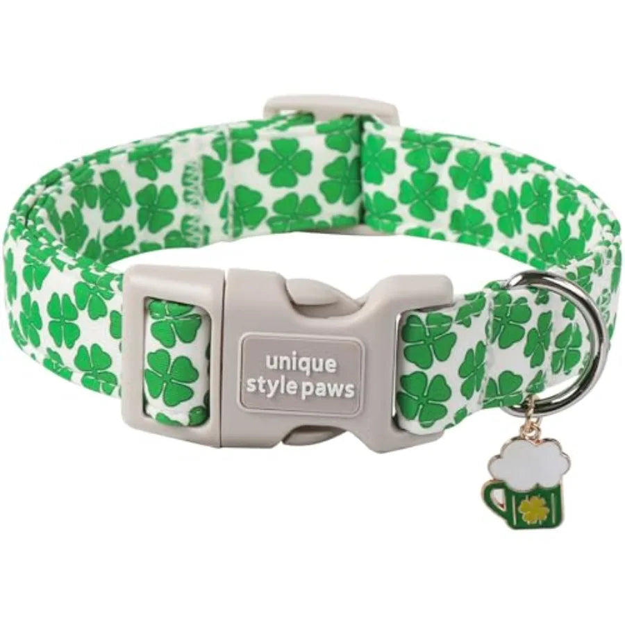 Dog Collar With Pendant Coconut Tree Design Plastic Buckle