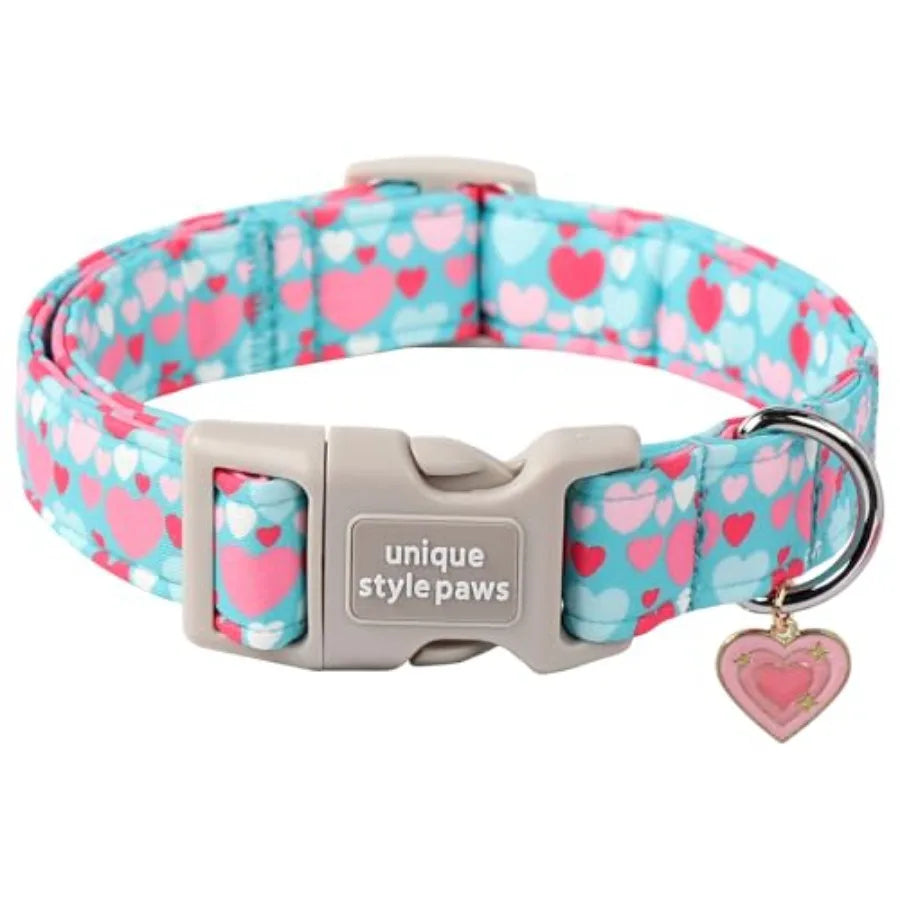 Dog Collar With Pendant Coconut Tree Design Plastic Buckle