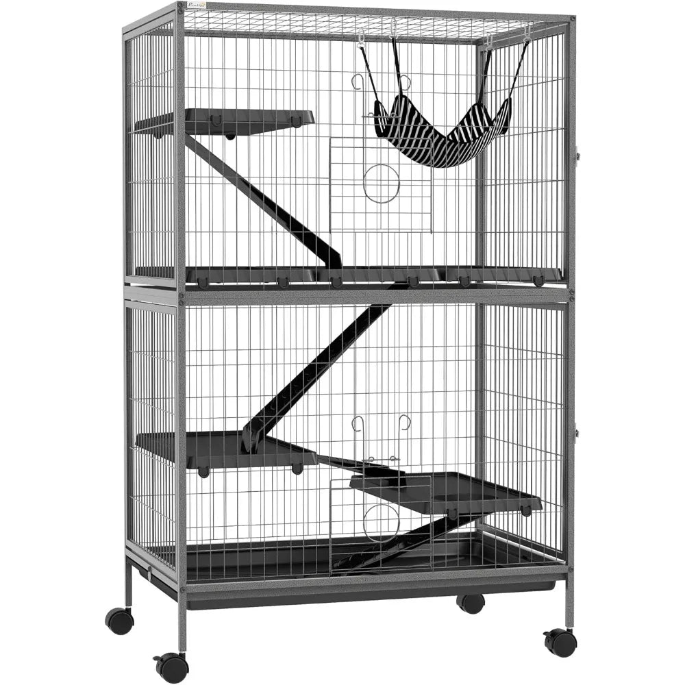 DAFIFY 5 Tier Small Animal Cage With Hammock And Heavy Duty Steel Wire