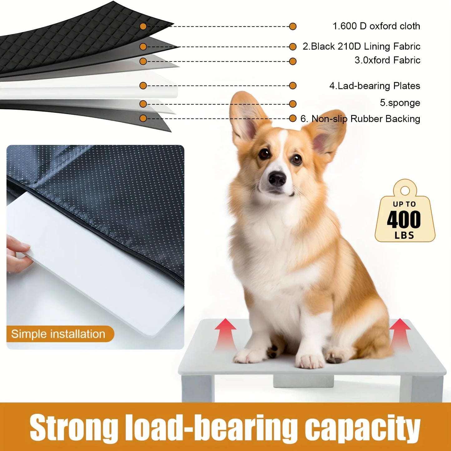 Dog Car Seat Cover Back Seat Hammock With Extender