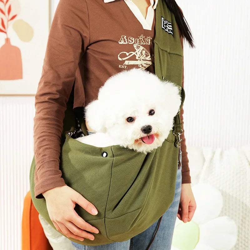 Comfortable Crossbody Pet Carrier Sling Bag For Dogs And Cats