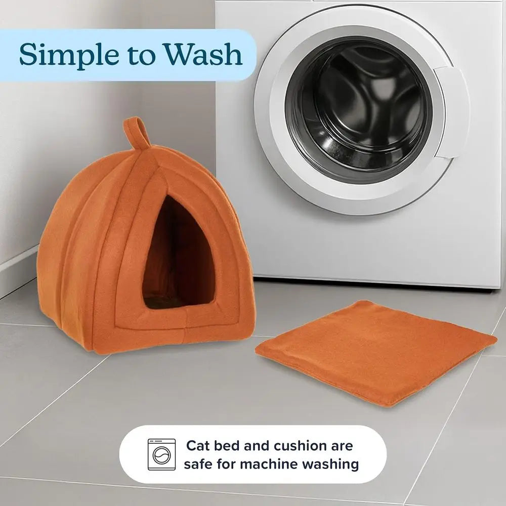Indoor Cat Bed With Removable Foam Cushion Cat Tent