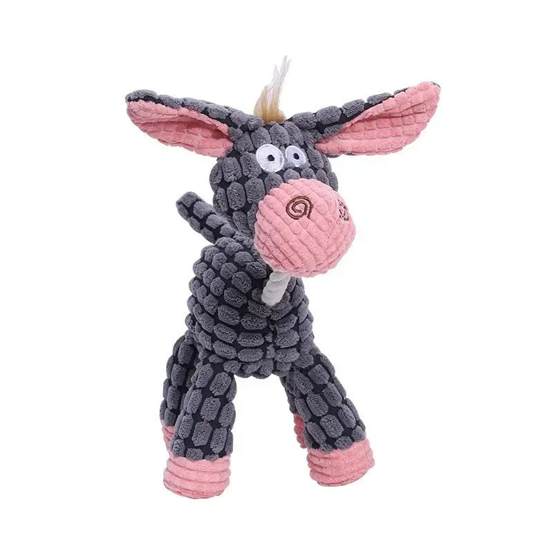 Plush Dog Toy Squeaky Bite Resistant Corduroy For All Dogs