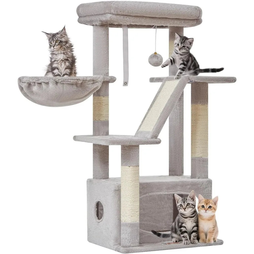 NBVCX Cat Tree With Condo And Plush Perch Indoor Cats