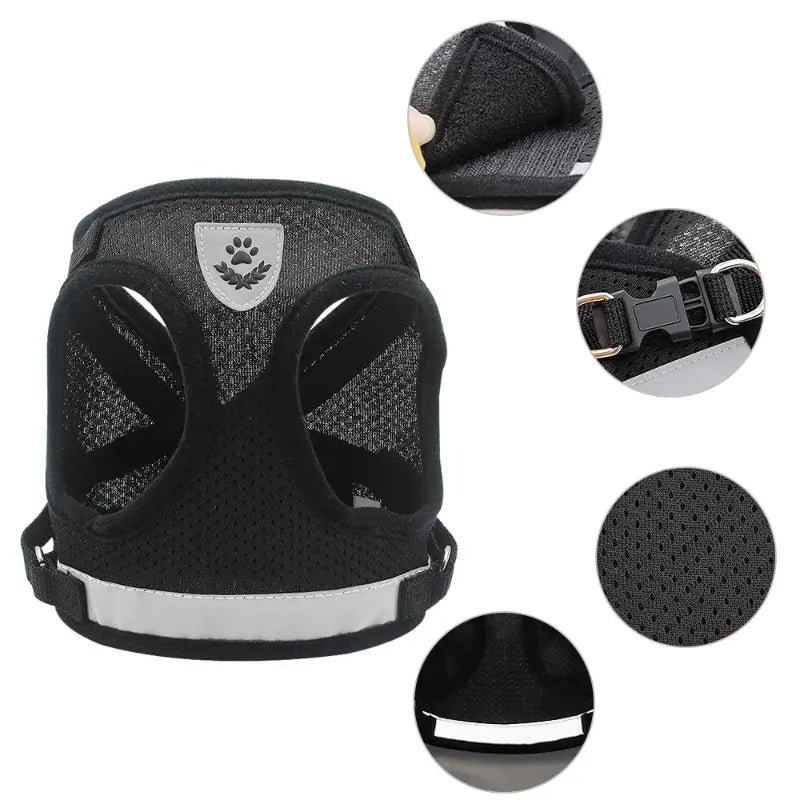 Breathable Mesh Pet Undershirt Harnesses Reflective Straps