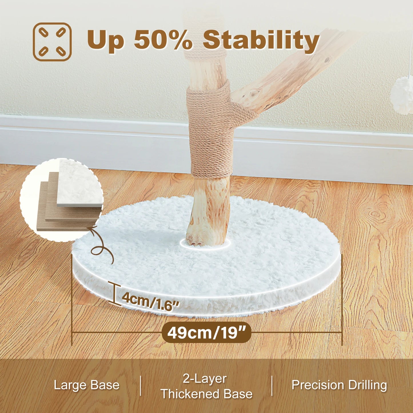 PAWZ Road Flower Cat Tree Indoor Wood Tower Scratching Post