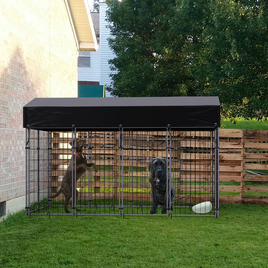 BINGOPAW Heavy Duty Outdoor Dog Kennel With UV Waterproof Cover