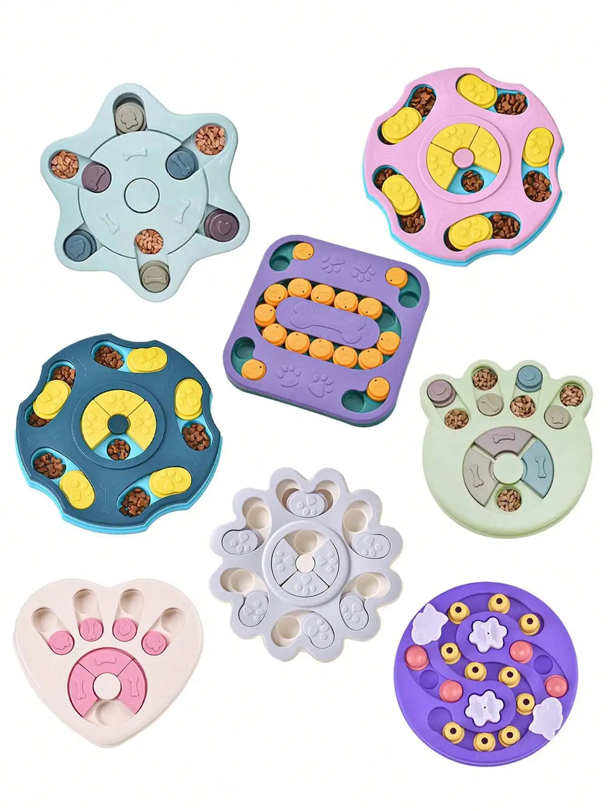 Interactive Dog And Cat Slow Feeder Puzzle Toy Treat Dispenser