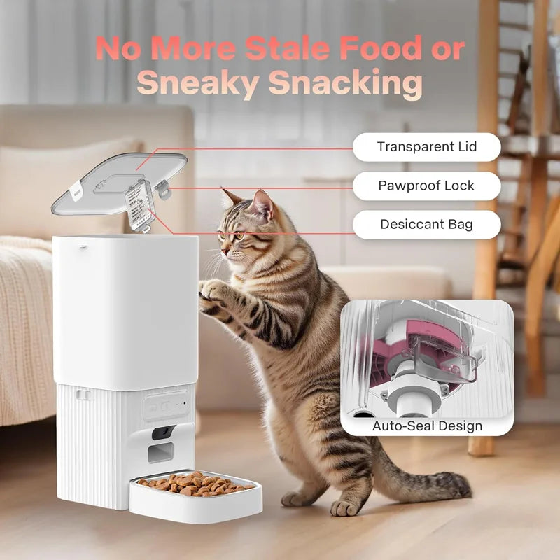 Nityers Smart Pet Feeder With HD Camera, Tuya App Control