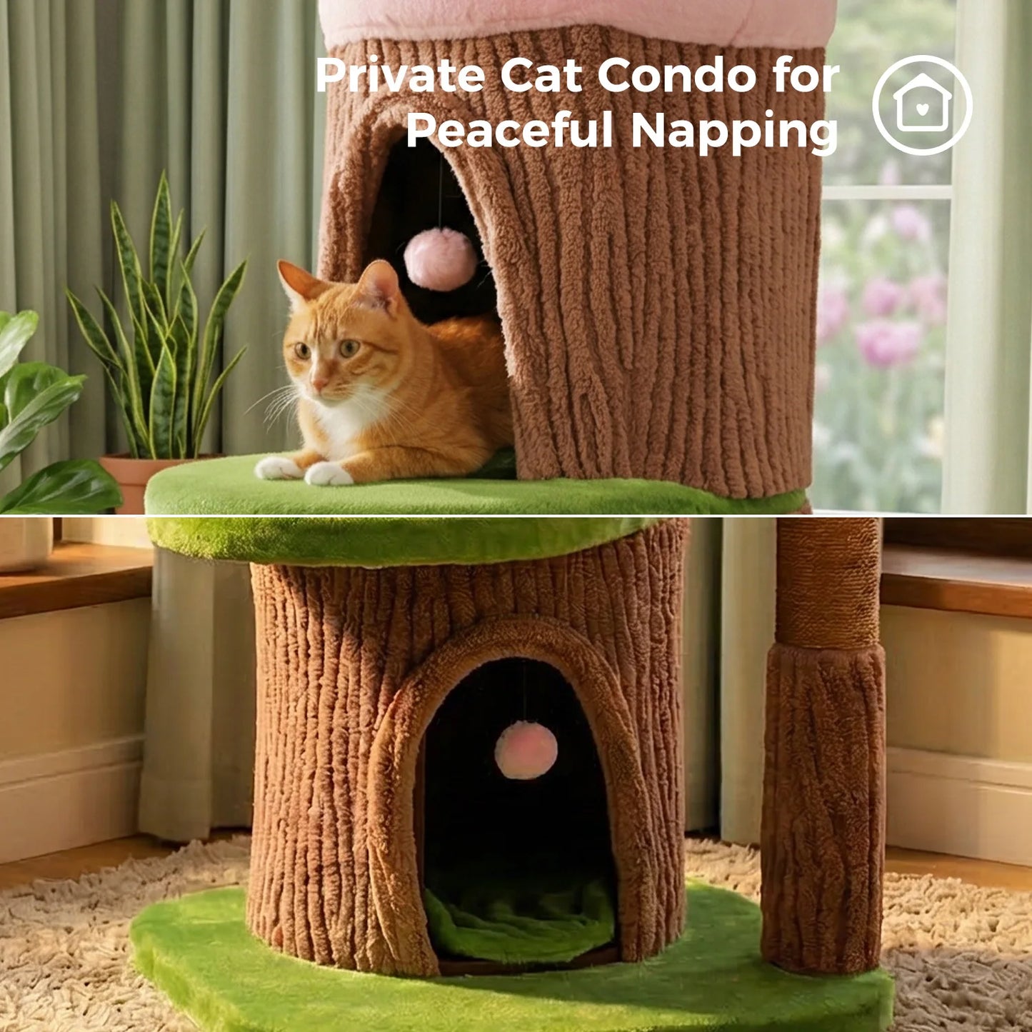 PAWZ Road Large Cat Tree Tower With 4 Condos And Scratching Posts