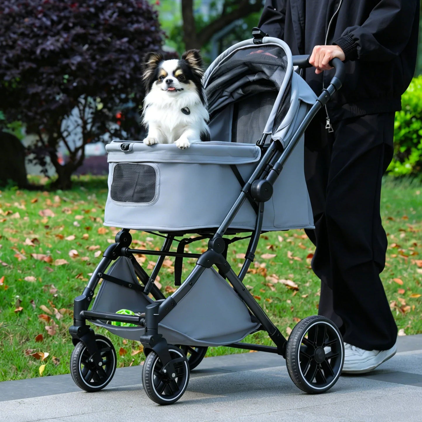 PAWZ Road Foldable Pet Stroller for Small to Medium Dogs