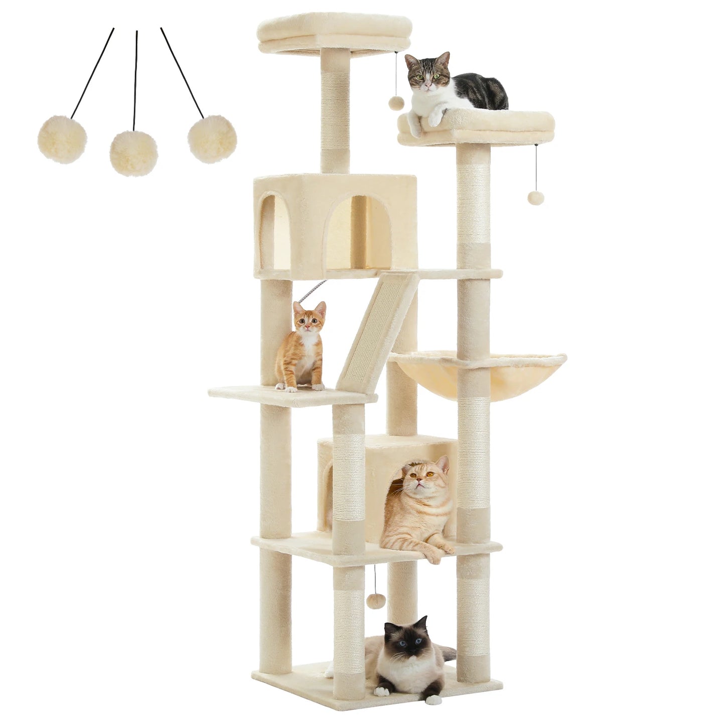 PAWZ Road Multi Level Cat Tree Tower For Indoor Cats