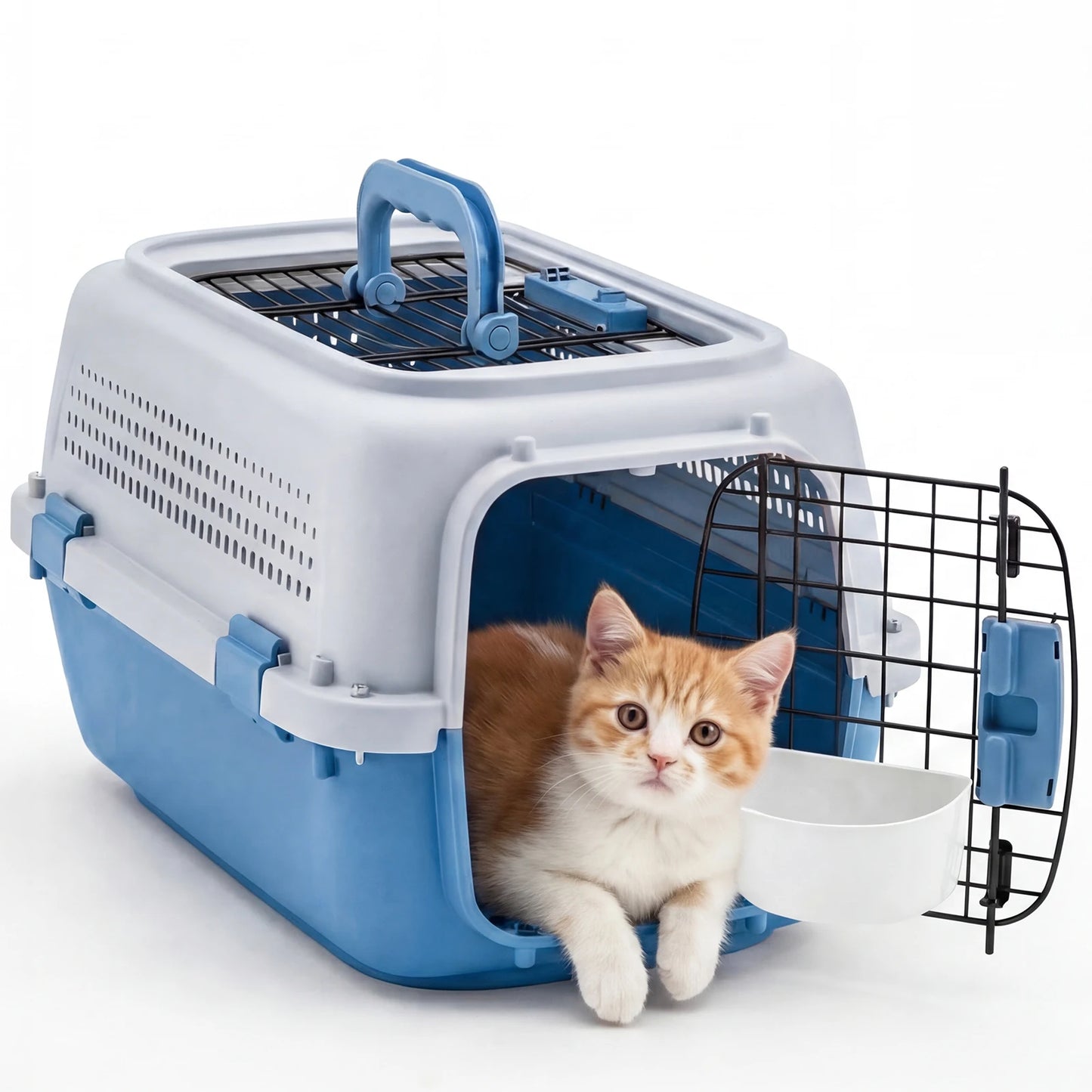Pet Carrier For Dogs And Cats Front Top Load Crate