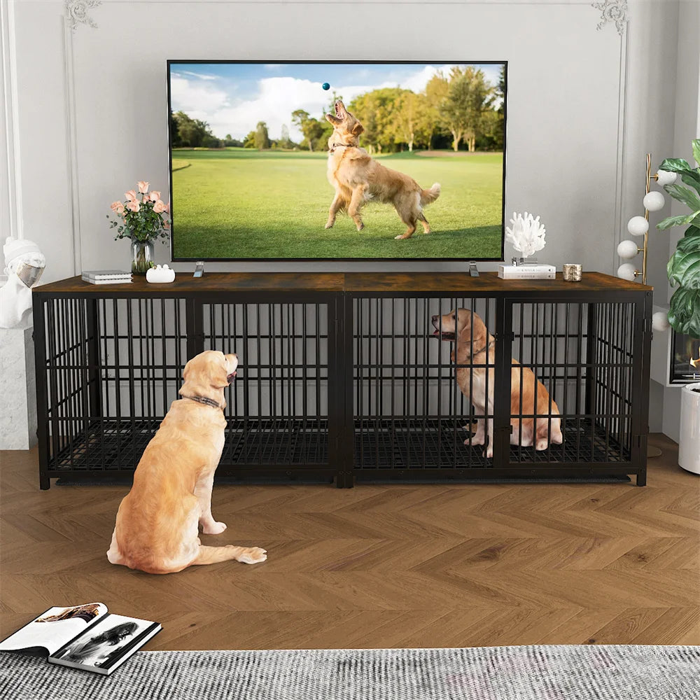 BORWART Heavy Duty Dog Crate End Table Kennel