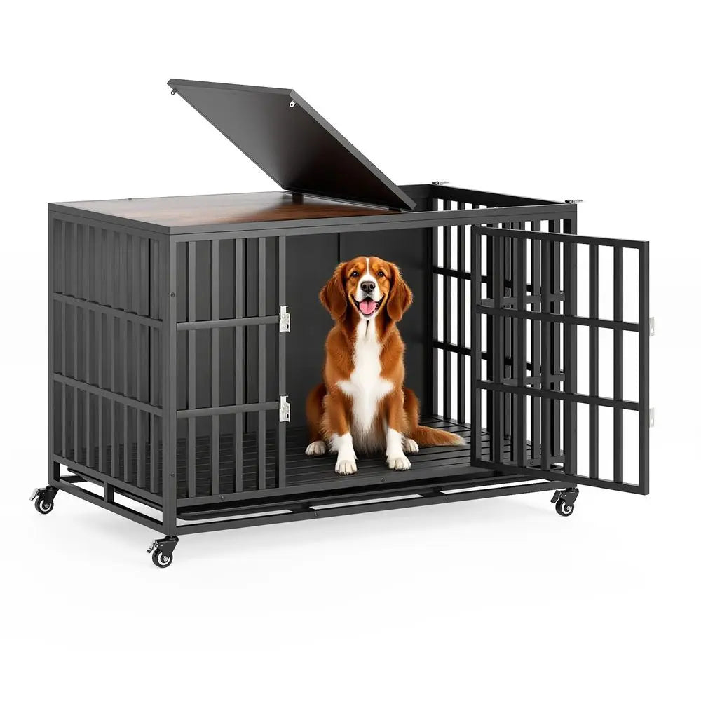Heavy Duty Wooden Dog Crate Furniture for Large and Medium Breeds