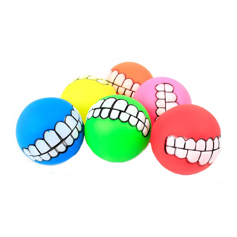 Pawstrip Rubber Squeaky Dog Chew Toy For Teeth Cleaning