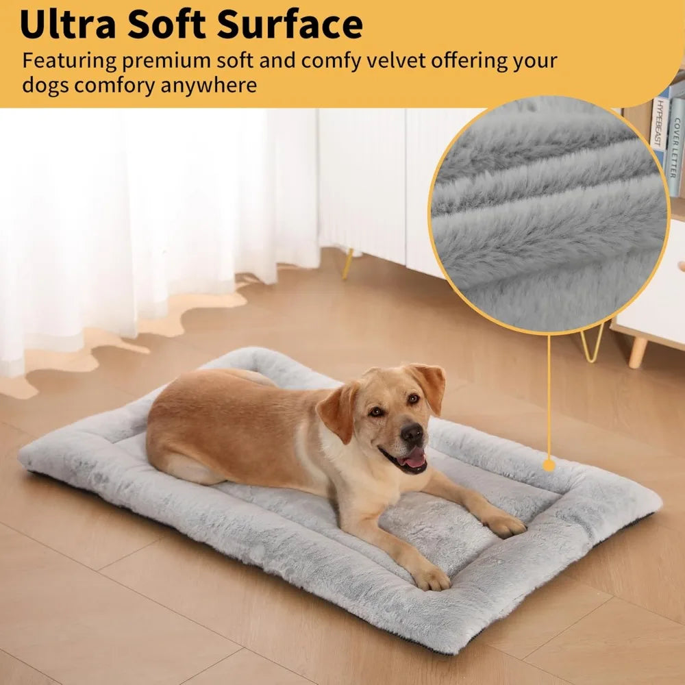 DAFIFY Washable Dog Crate Pad Ultra Soft Bedding For Dogs
