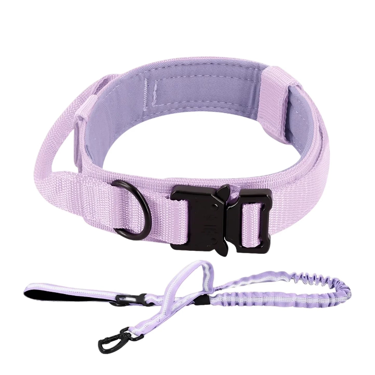 Adjustable Tactical Dog Collar And Leash Set With Control Handle