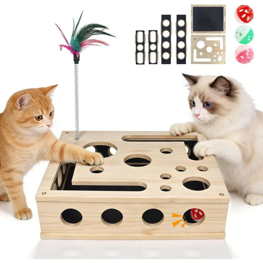 Cat Nail File Enrichment Box Set With Interactive Puzzle Toy