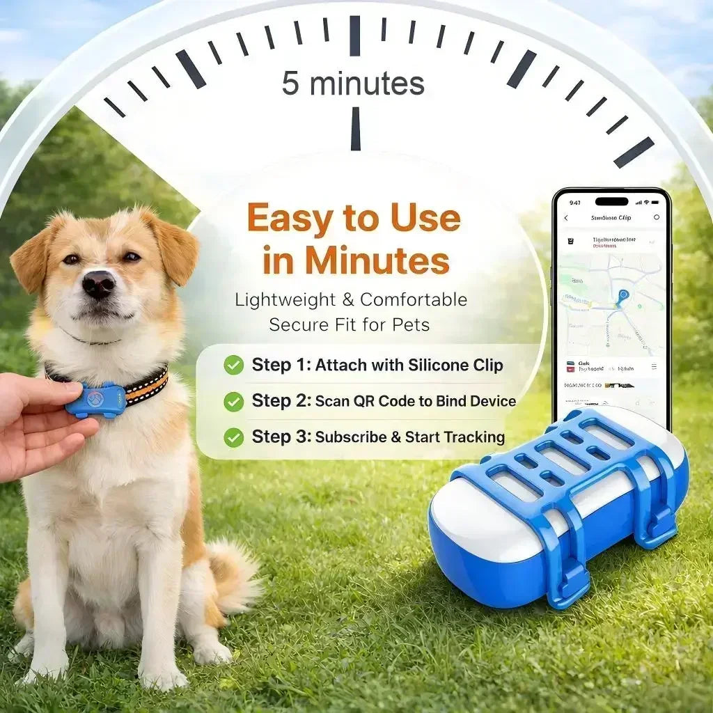 WANWAYTECH GPS Pet Tracker 4G for Dogs and Cats RealTime