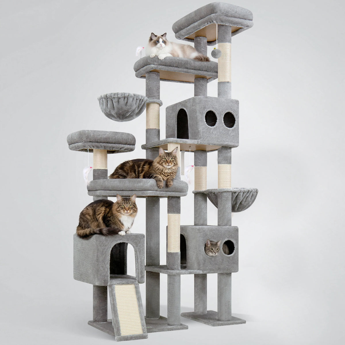 GLOBLAZER Heavy Duty Multi-Level Cat Tree With Sisal Scratching Posts