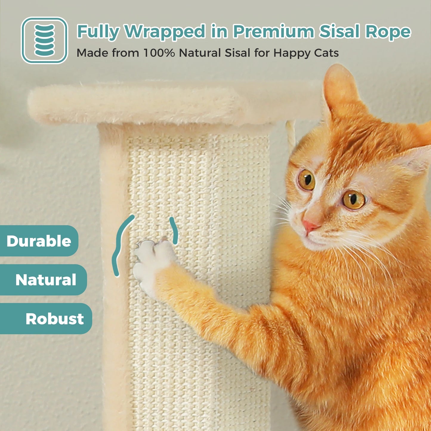 PAWZ Road Cat Scratching Post For Indoor Cats Sisal Ball