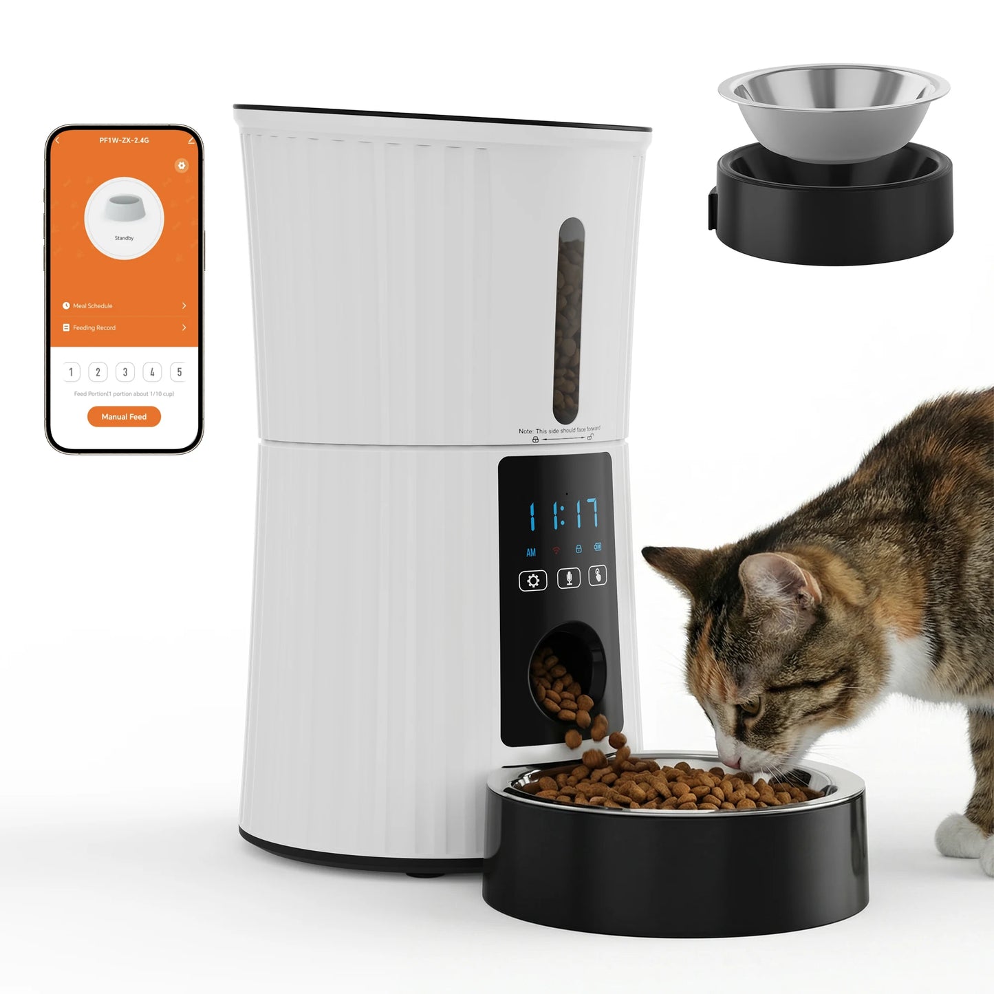 Automatic Cat Feeder WiFi Timed Dispenser With App Control