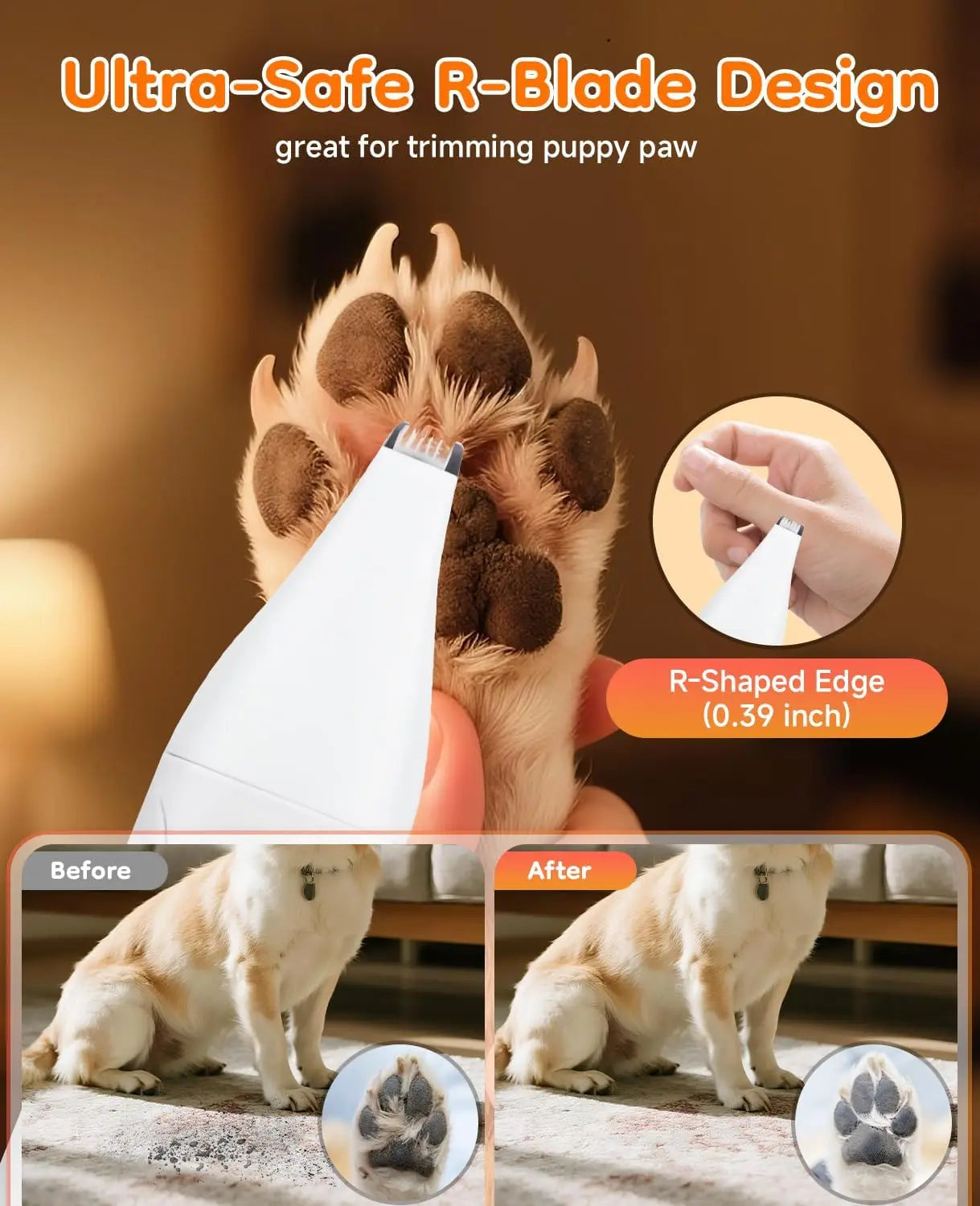 Cordless Dog Grooming Kit For Paws 14 In 1 With Quiet Nail Grinder And Clippers