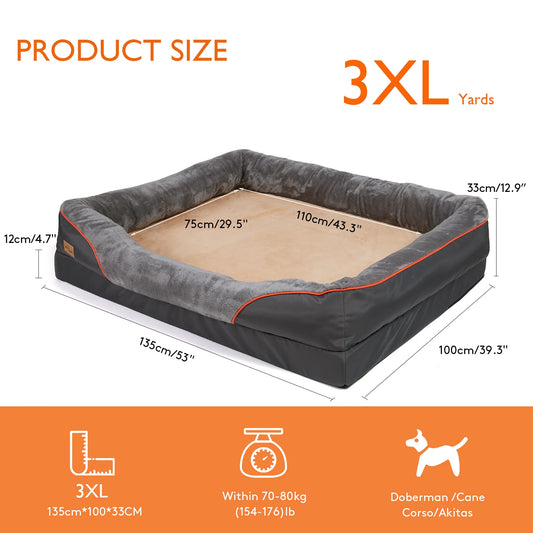 BORWART CN Orthopedic Memory Foam Dog Bed Sofa Couch