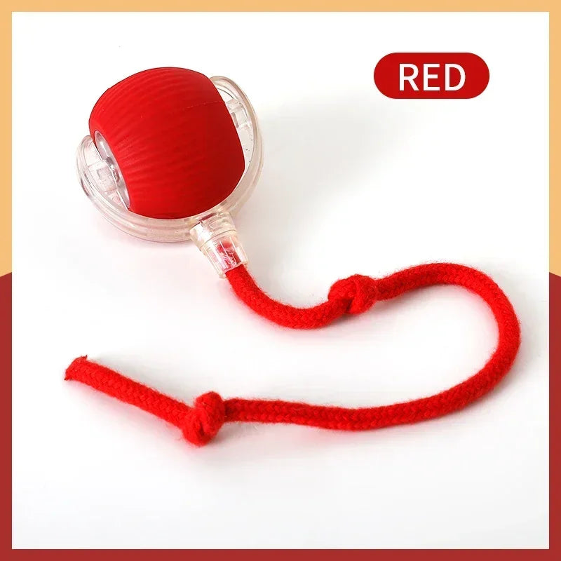 Rechargeable Smart Cat Interactive Rolling Ball Toy With Faux Tail