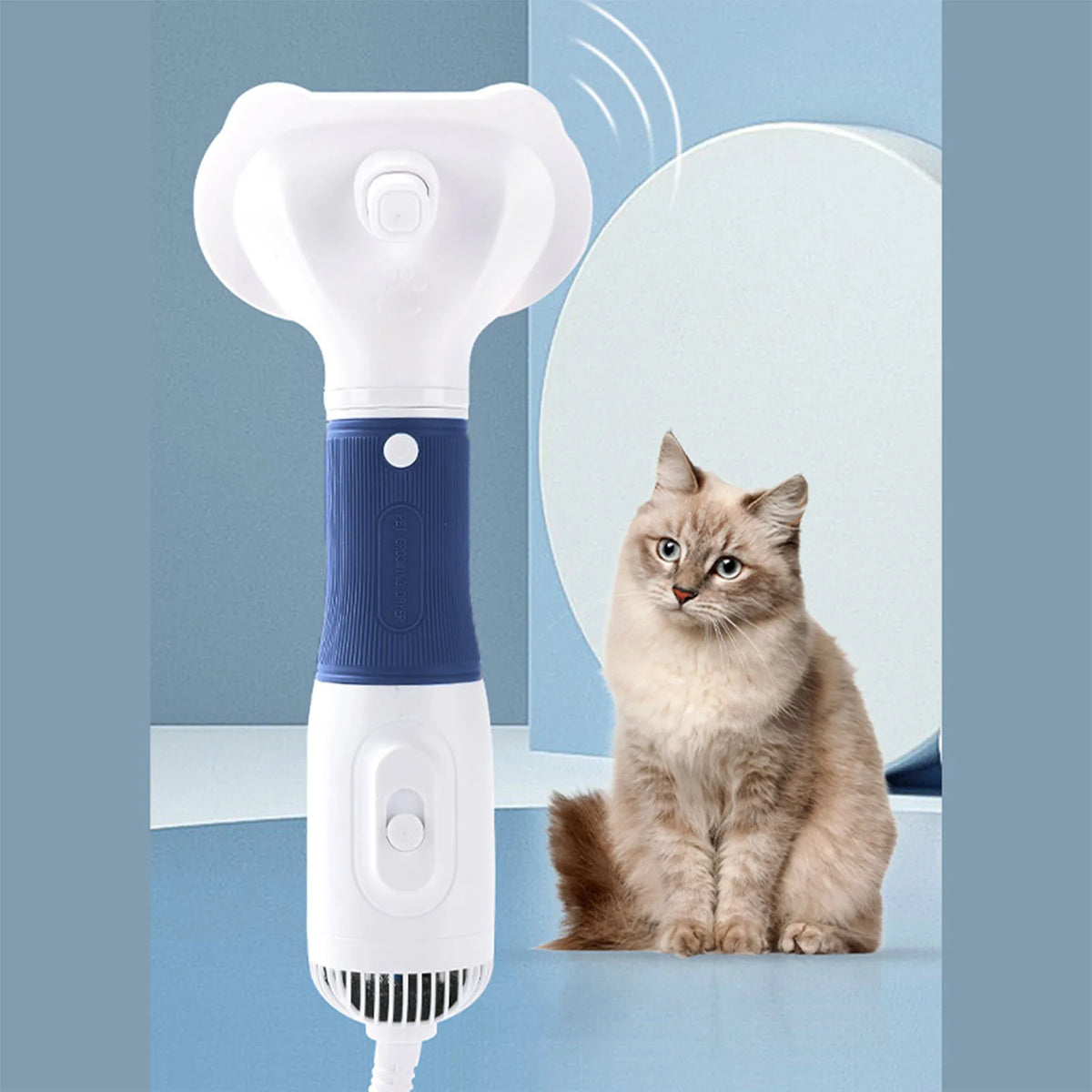 Pet Dryer Brush Low Noise Grooming For Cats And Dogs