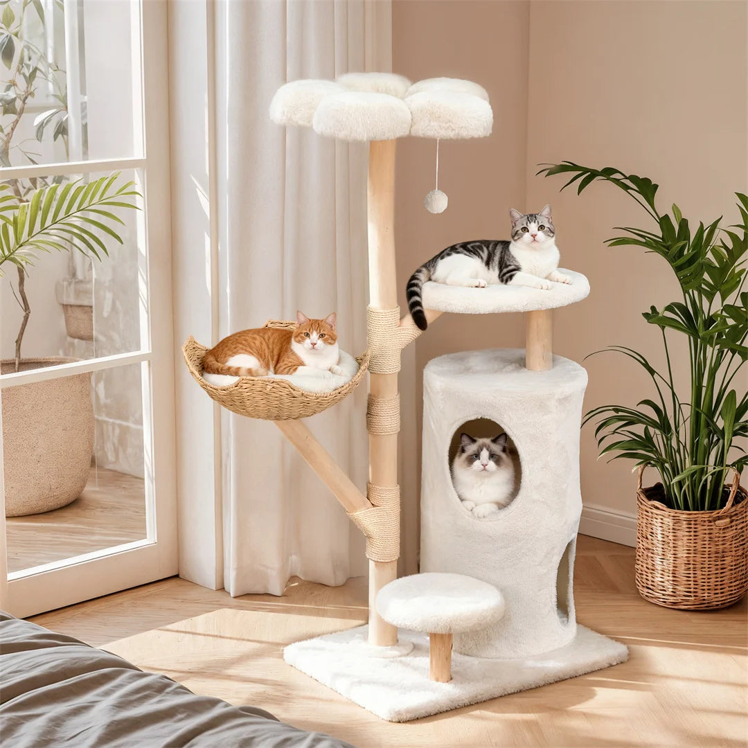 BINGOPAW Multi Level Cat Tree With Scratching Posts For Cats