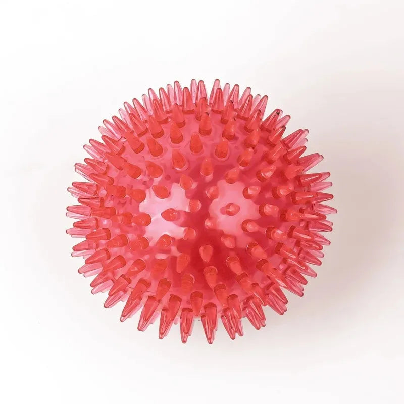 Rubber Squeaky Dog Toy Ball For Teeth Cleaning And Training