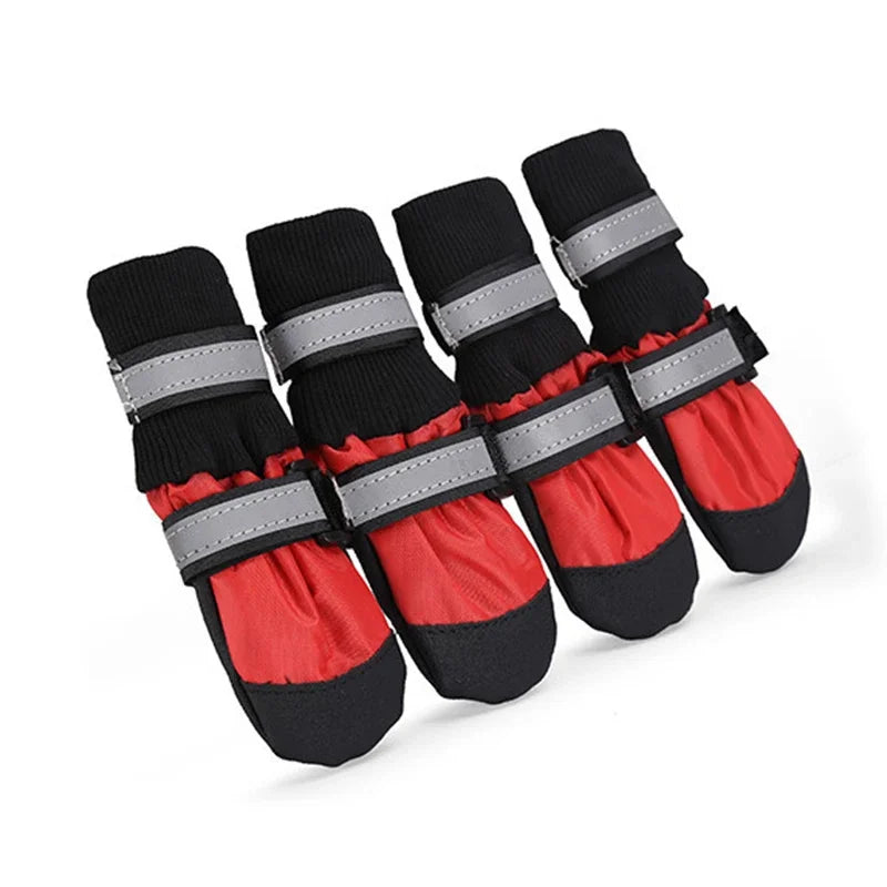 Waterproof Anti Slip Dog Snow Boots Reflective Camouflage