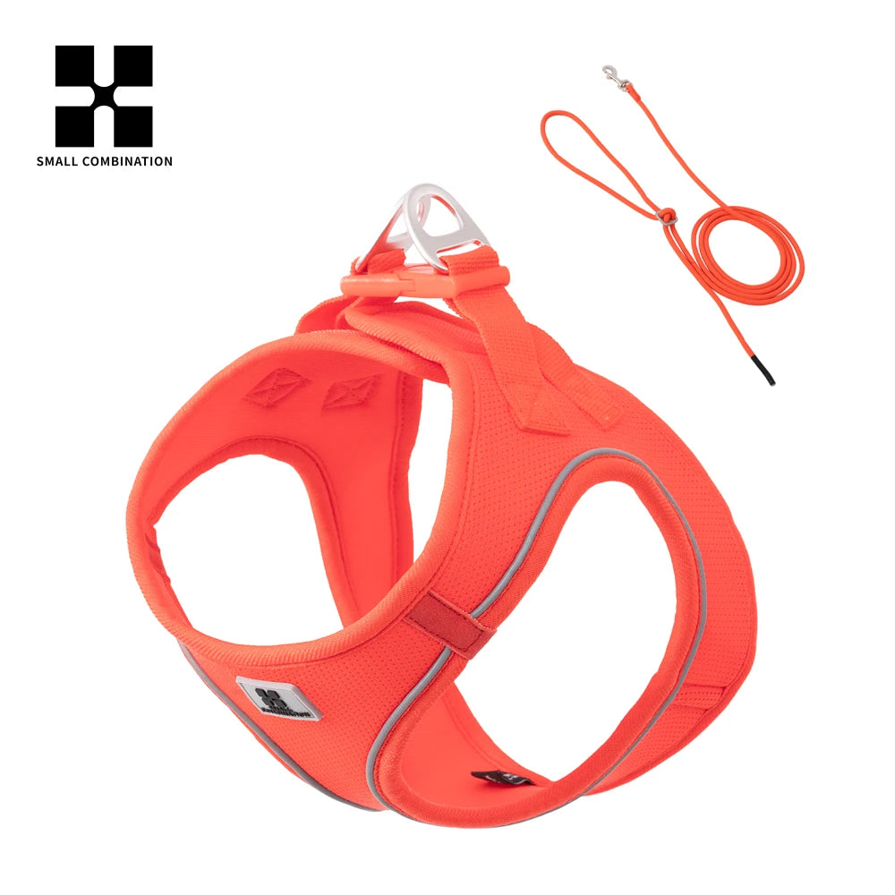 Dog Harness Leash Set for Small-To-Medium Dogs Reflective Adjustable
