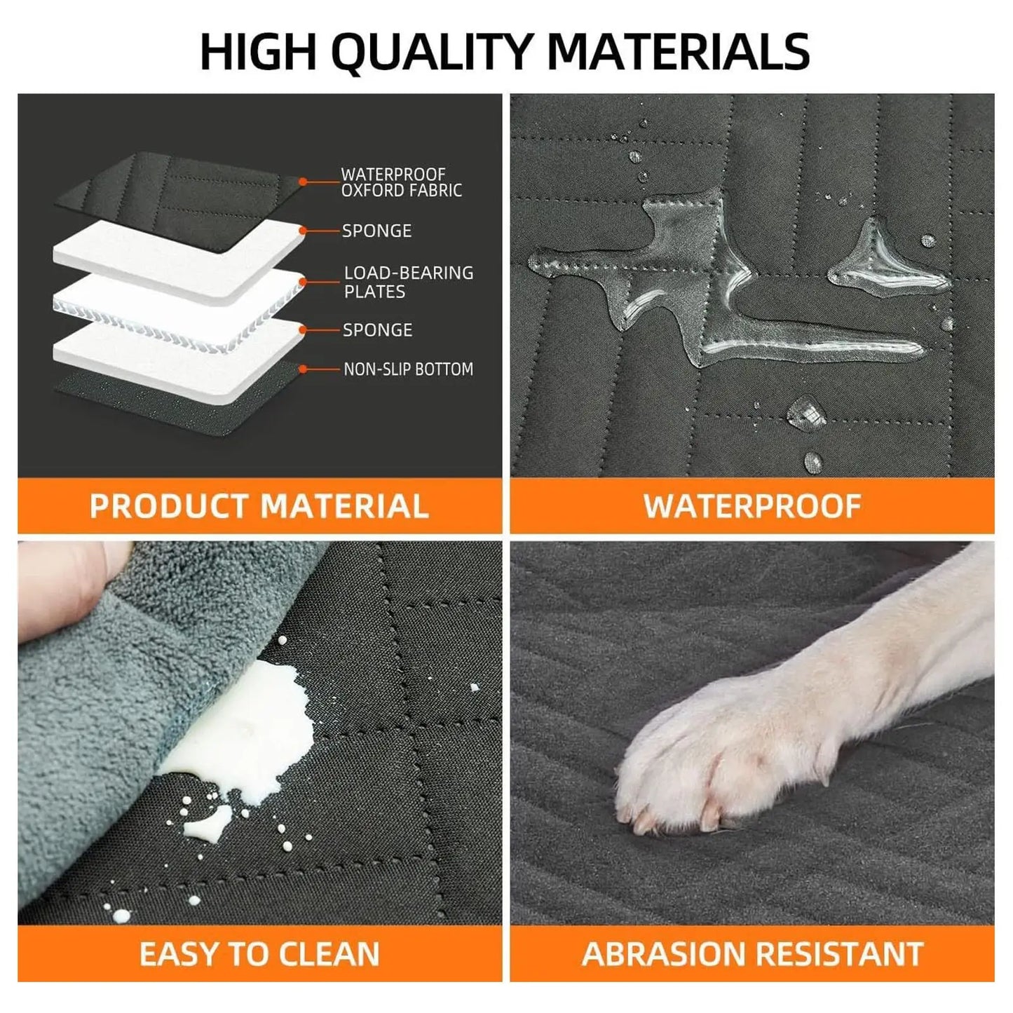 Dog Car Seat Cover 600D Oxford Waterproof Back Seat Hammock