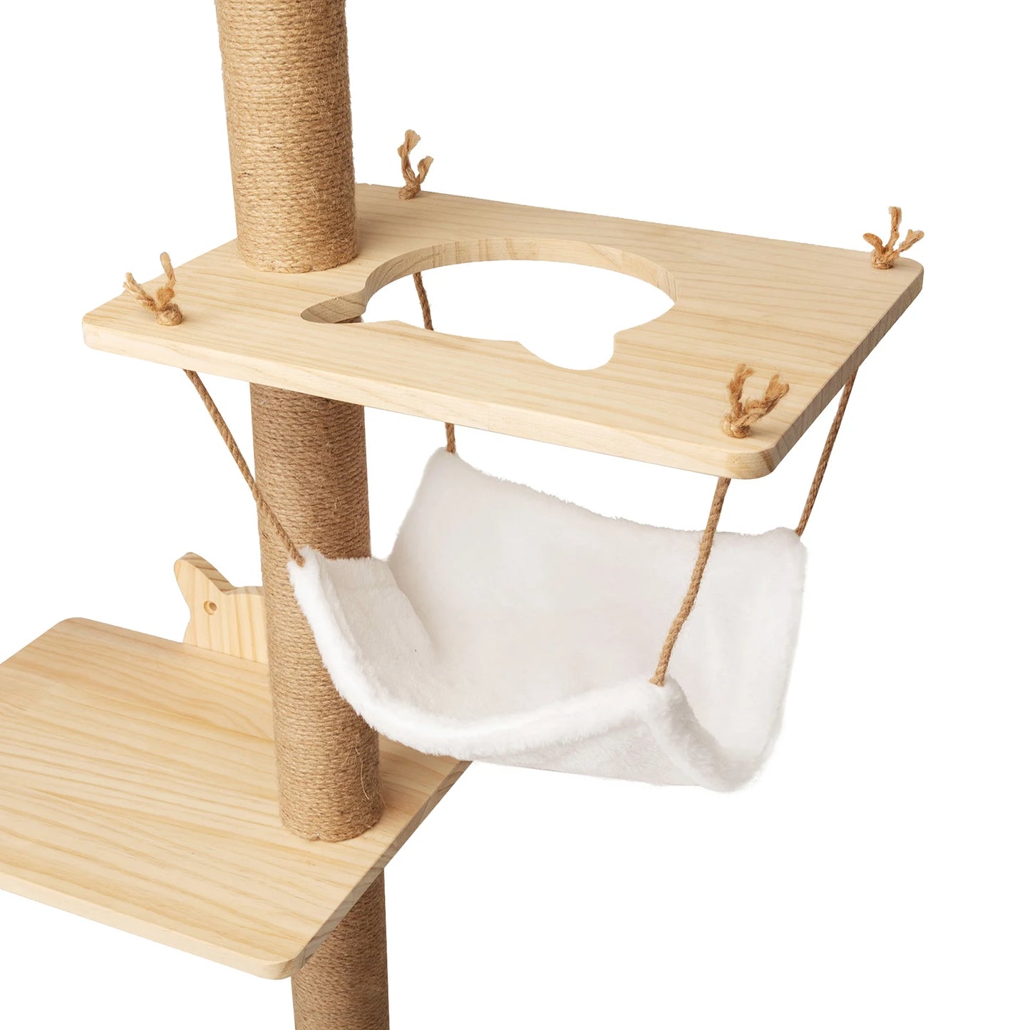 Wall Mounted Cat Scratching Pad With Hammock Tree Indoor