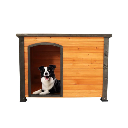 Outdoor Indoor Wooden Dog House Kennel With Elevated Feet