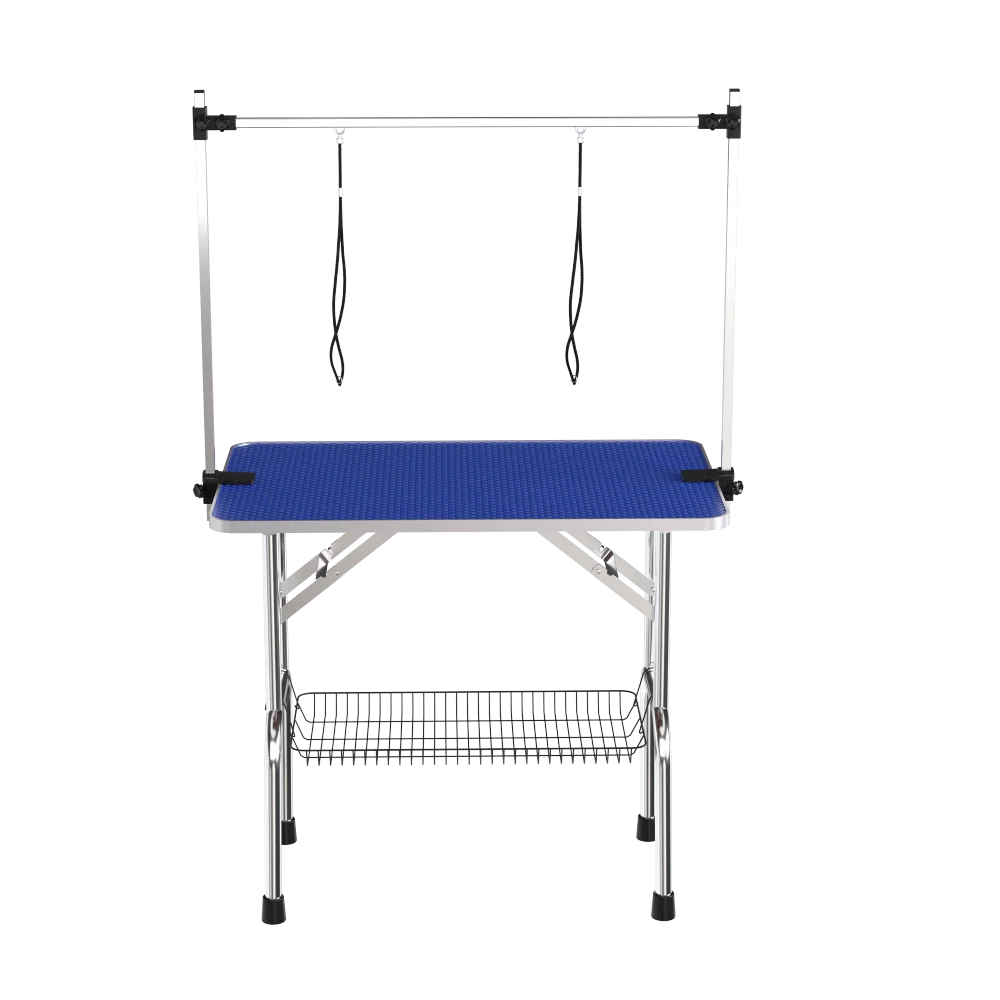 Pet Grooming Table With Adjustable Arm And Clamps Stainless Steel
