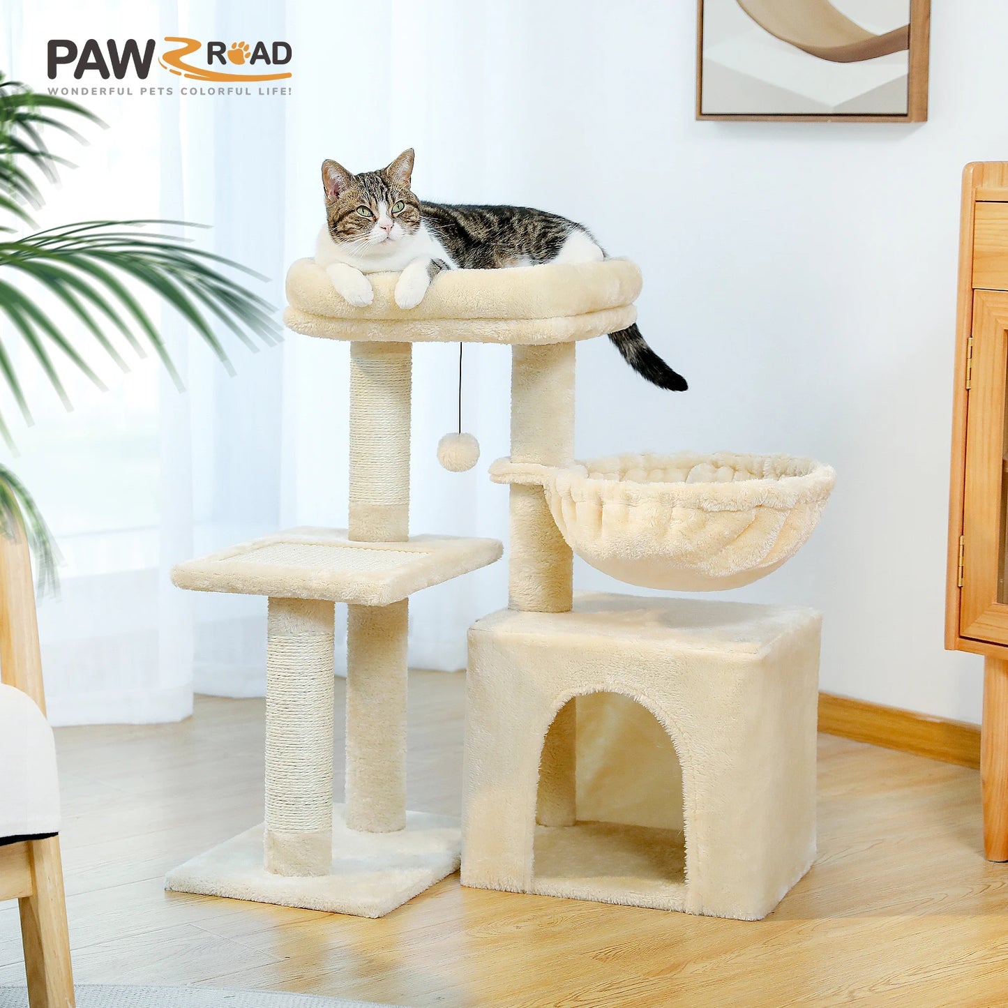 PAWZ Road Cat Tree Indoor Cats With Scratching Posts
