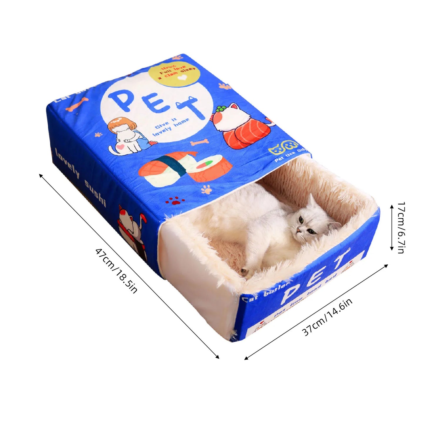 NONECN Universal Snack Box Cat Bed Enclosed For Home Travel