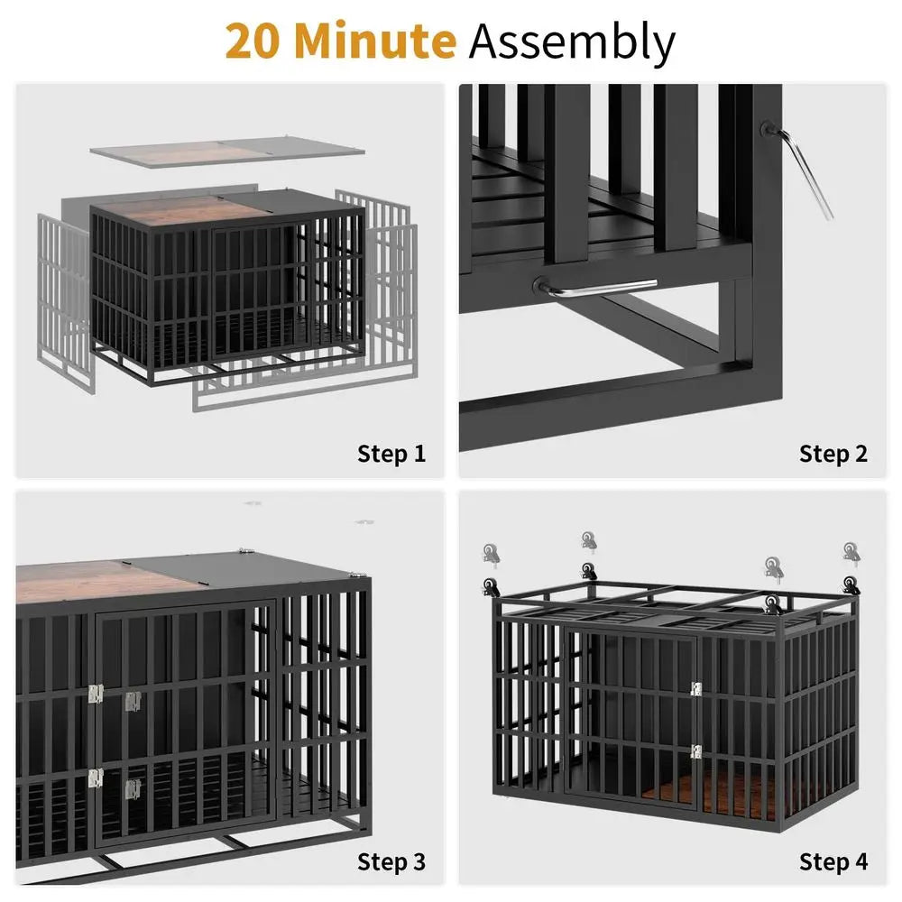 Heavy Duty Wooden Dog Crate Furniture for Large and Medium Breeds