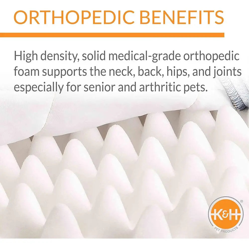 Luxury Mocha Bone Print Orthopedic Dog Bed for Supreme Support