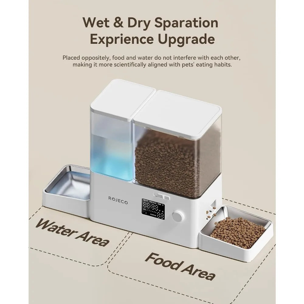 2-In-1 Automatic Pet Feeder And Water Dispenser For Cats And Dogs
