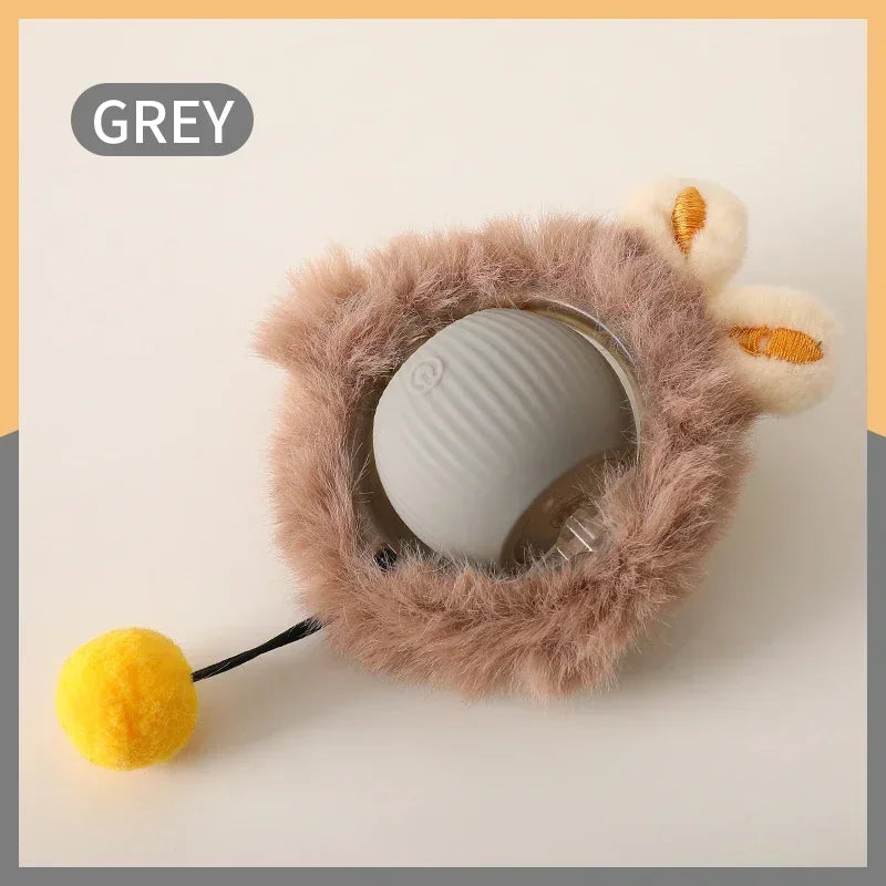 Rechargeable Smart Cat Interactive Rolling Ball Toy With Faux Tail